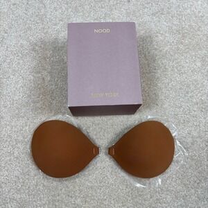 Nood‎ New York Push Up Adhesive Backless Strapless Bra Cups Brown Cup Size A New